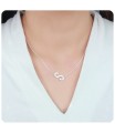 Letter S Silver Necklace SPE-5533